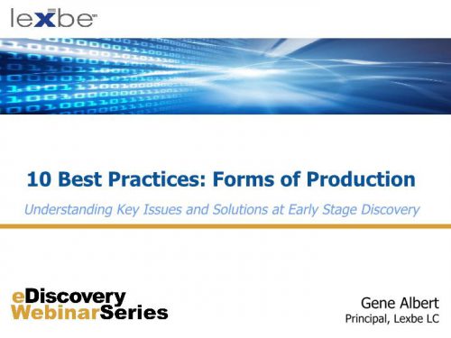 10 Best Practices: Forms of Production