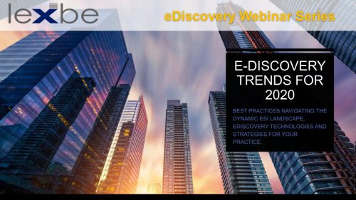 eDiscovery Trends for 2020