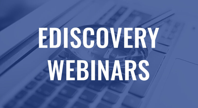 eDiscovery Webinars